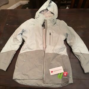 Obermeyer Women's Ski Jacket - Light Blue and Gray